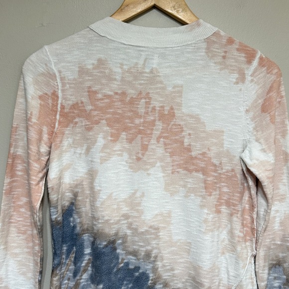 NIC+ZOE Tie Dye Asymmetrical Sweater Womens S Long Sleeve Casual Lightweight - Picture 4 of 10